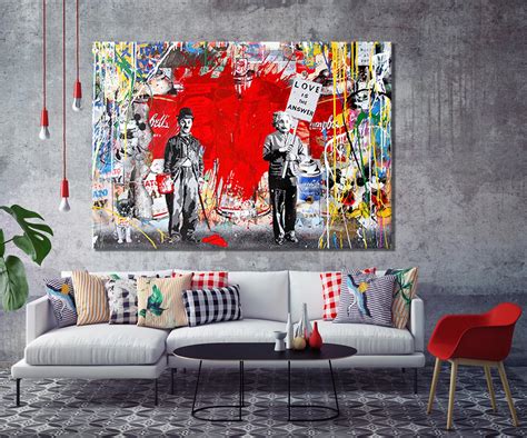 banksy canvas wall art|Banksy Canvas Wall Art .